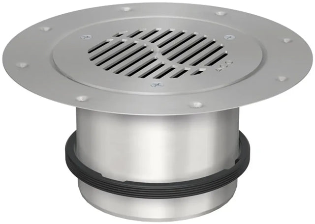 ACO Aufsatzstück Passavant D157/K3/V2A/ Klemmring/Schlitzrost rund, 5141.96.22