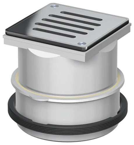 ACO Aufsatzstück Meku 110x110/K3 PE/Schlitzrost V2A/verschraubt, 5150.81.22
