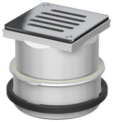 ACO Aufsatzstück Meku K3 m.Teleskop PE/Schlitzrost V2A/verschraubt/110x110, 5150.81.23