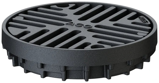 ACO Aufsatzrahmen Passavant Spin mit Rost DN125/150 D200mm/M125/Guss mit/ohne Arretierung, 7000.28.02