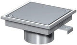 ACO Reinigungsverschl. FinorCR DN100 M125/90 Grad/ V2A/Deckel V2A verschraubt, 9288.10.00