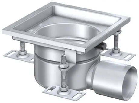 ACO Kompaktablauf Variant CR DN70/1,5 Grad/1,6l/s/ V2A/Rahmen 200x200, 9575.00.10