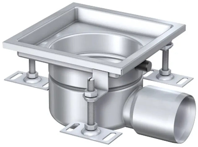 ACO Kompaktablauf Variant CR DN70/1,5 Grad/1,6l/s/ V2A/Rahmen 200x200, 9575.00.10