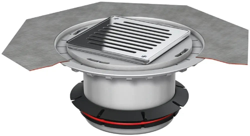 ACO Aufsatzstück AV-Selecta 196x196/ K3 Kst./Schlitzrost V2A verschraubt, 9519.60.91