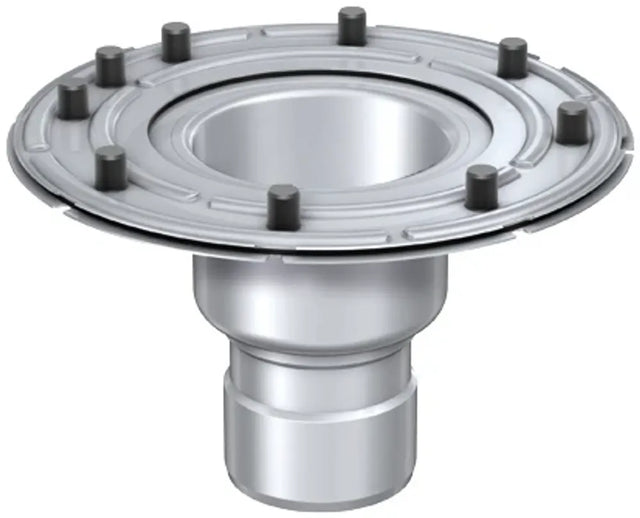 ACO Variant-CR Ablauf DN100 Pressfl./Stutzen 90Grad ohne Geruchverschluss Topf D=142mm, 9569.20.00