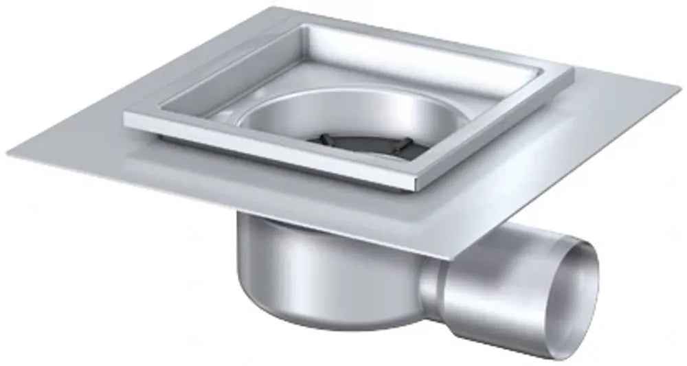 ACO Kompaktablauf Variant CR DN70/1,5Grad/1,6l/s/V2A/Rahmen 200x200, 9575.00.91
