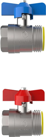 BOSCH Zubehör für Wohnungsstationen, Kugelhahnset 3/4'' horizontal, 7738345906