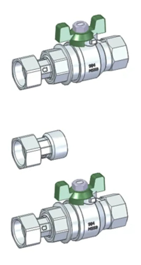Remeha Anschlussset Aufputz Heizung 3/4 Zoll , 7888334