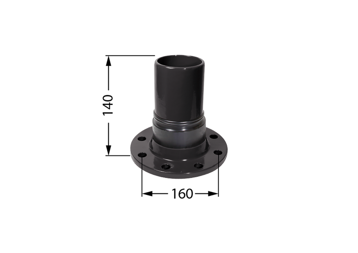 KESSEL-Anschlussadapter - Flanschmuffe DN 80, Druckleitungen PE, 28067