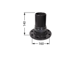 KESSEL-Anschlussadapter - Flanschmuffe DN 80, Druckleitungen PE, 28067