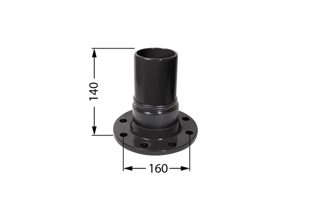 KESSEL-Anschlussadapter - Flanschmuffe DN 80, Druckleitungen PE, 28067