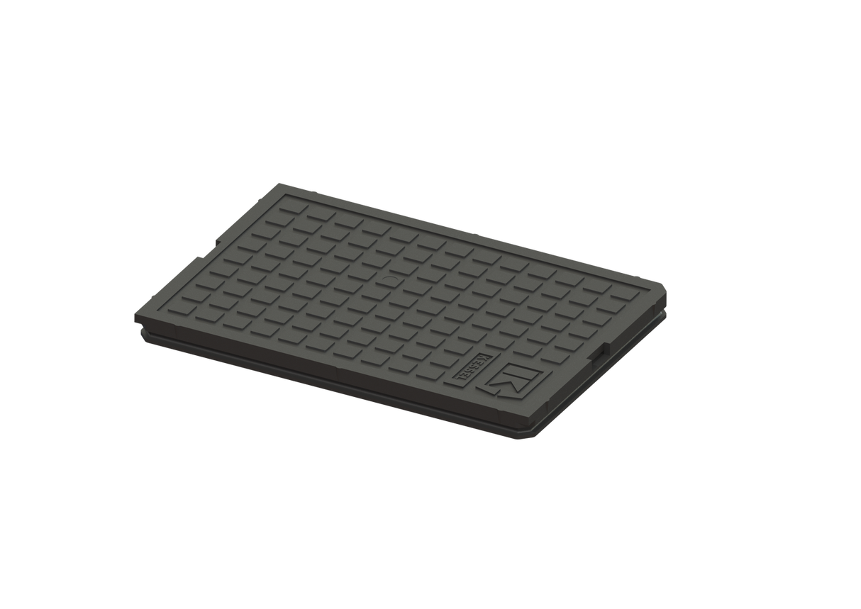 KESSEL-Abdeckplatte - schwarz, 276x191 mm, 30003S
