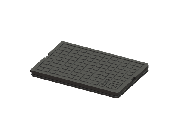 KESSEL-Abdeckplatte - schwarz, 276x191 mm, 30003S
