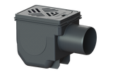 KESSEL-Kellerablauf - DN 100, Rost schwarz, 150 x 190 mm, 33101