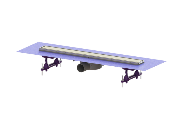 KESSEL-Duschrinne Linearis Compact - L: 650 mm, DN 50, WaD, V2A Abdeck., K 3, 45600.62M