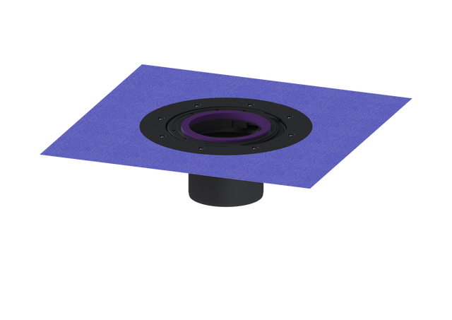 KESSEL-Verlängerungsstück - H: 120 mm, mit Klebeflansch, 48900