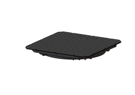 KESSEL-Abdeckplatte - schwarz, tagwasserdicht, 384x384 mm, 83050