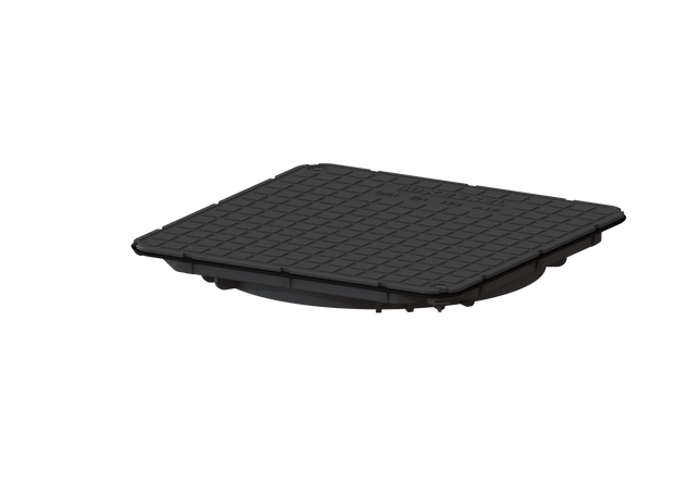 KESSEL-Abdeckplatte - schwarz, tagwasserdicht, 384x384 mm, 83050