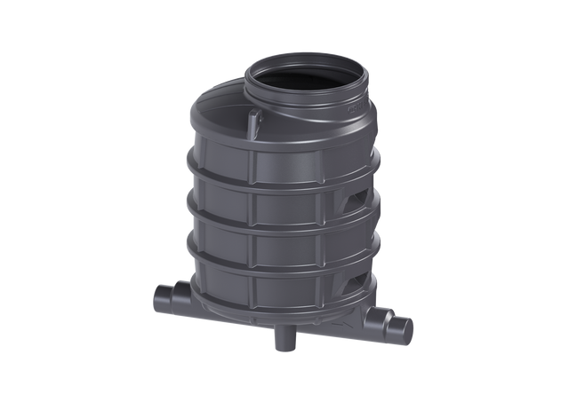 KESSEL-Standardschacht GT LW1000 - H: 1570,DN150/200,1 Zulauf,li.,45 Grad, 881530