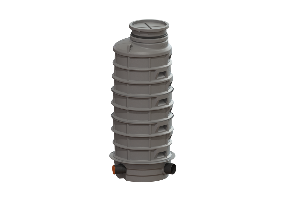 KESSEL-Rückstauschacht LW 1000 - Zulauf DN 150, Auslauf DN 200, 2680 mm, 882505
