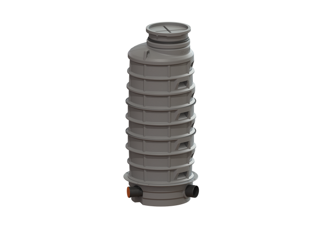 KESSEL-Rückstauschacht LW 1000 - Zulauf DN 150, Auslauf DN 200, 2680 mm, 882505