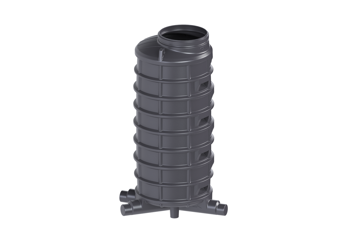 KESSEL-Standardschacht GT LW1000 - H: 2570,DN150/200,1 Zulauf,re.,45 Grad, 882520