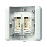JUNG Tasterankopplung KNX AP 2pkt WG 800 8472.02 LED W Schraubbef