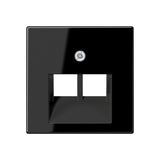 JUNG Zentralplatte UAE/IAE 2f sw A 569-2 BFPLU SW Schraubbef