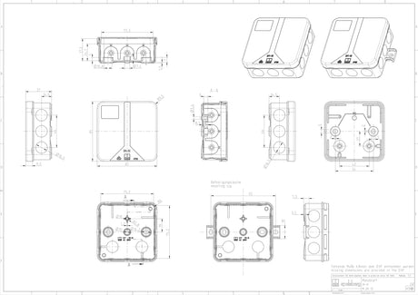 Abzweigdose IP55 2,5qmm                           85x85x37mm br Kst