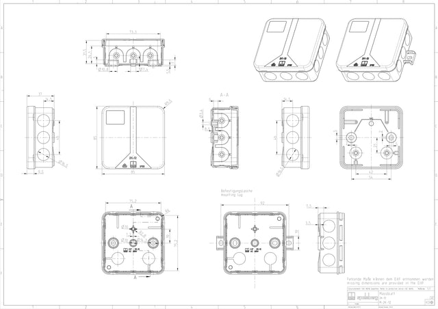 Abzweigdose IP55 2,5qmm                           85x85x37mm br Kst