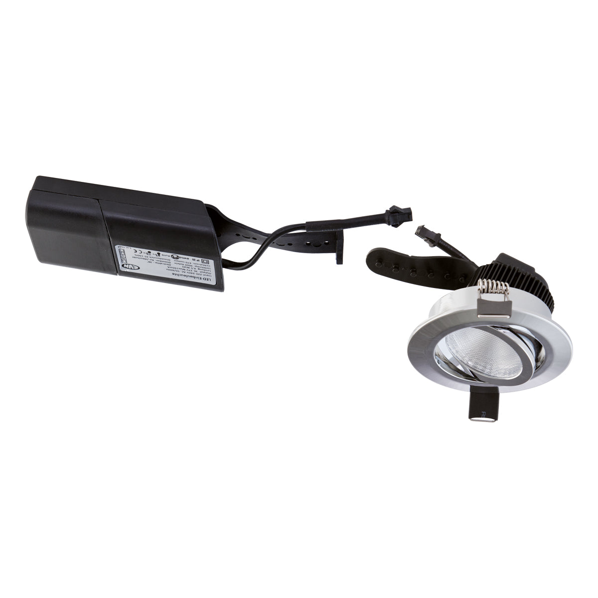EVN LED-Einbaustrahler 7W Konv 1LED chr PC051101 5000K ws 490lm chr glz Alu