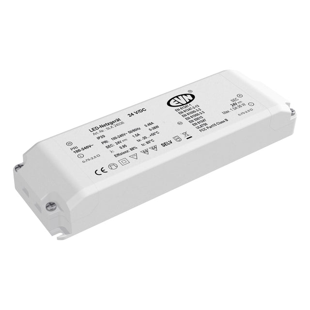 EVN LED-Trafo 0,1-36W 1500mA 24V IP20 SLK24036 Kstgeh stat 166x52x24mm