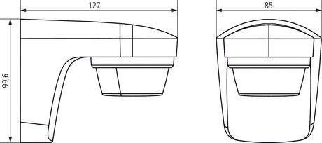 Bewegungsmelder AP 0-180°                         230V ws mt IP55 2300W