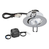 EVN LED-Einbaustrahler 6W Konv 1LED chr PC20N61502 3000K ws 620lm chr glz Alu