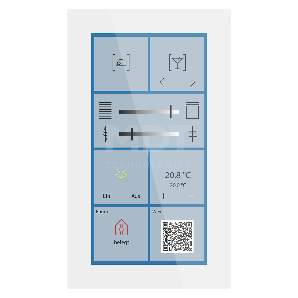 MDT Bedientableau UP KNX ws Farbe Touch BE-GTSP6TW.01S