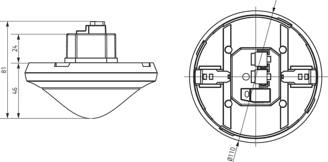 Präsenzmelder-Bus KNX                             UP ws 0-360° 3m