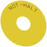 Bezeichnungsschild sw                             rnd NOT-AUS deutsch