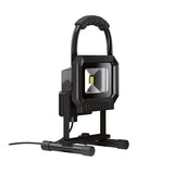 ESYLUX LED-Bauleuchte 10W 5000K 900lm PL SUN LED 10W 5K schwarz IP44 Alu 230V
