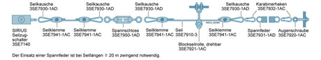 SIEMENS Seilzugschalter 25m 1S 1Ö IP65 3SE7150-1BD00