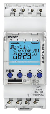 Schaltuhr digi 230-240VAC                         2kan 2TE BT REG 24h Prog
