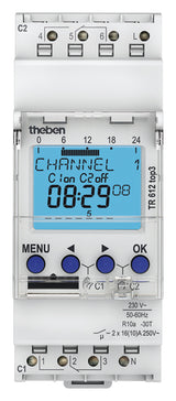 Schaltuhr digi 230-240VAC                         2kan 2TE BT REG 24h Prog