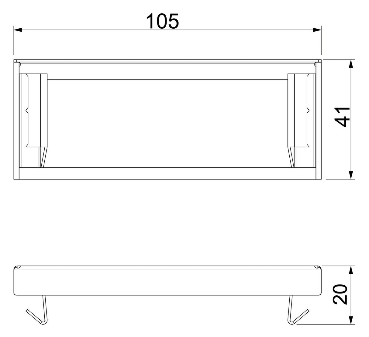 BETTERMANN Endstück LF-K 105x41mm li/re PLM EP 0410 FS ST hfr vz f.Funkterh