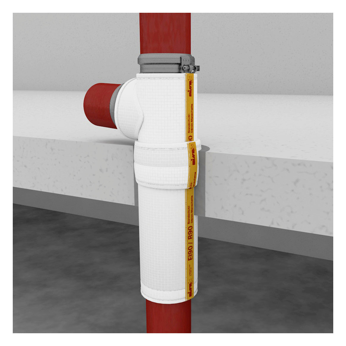 Missel Brandschutz-Dämm-Manschette R90 DN 125, Einbaul. 700 mm Wand/Decke | 252-3125