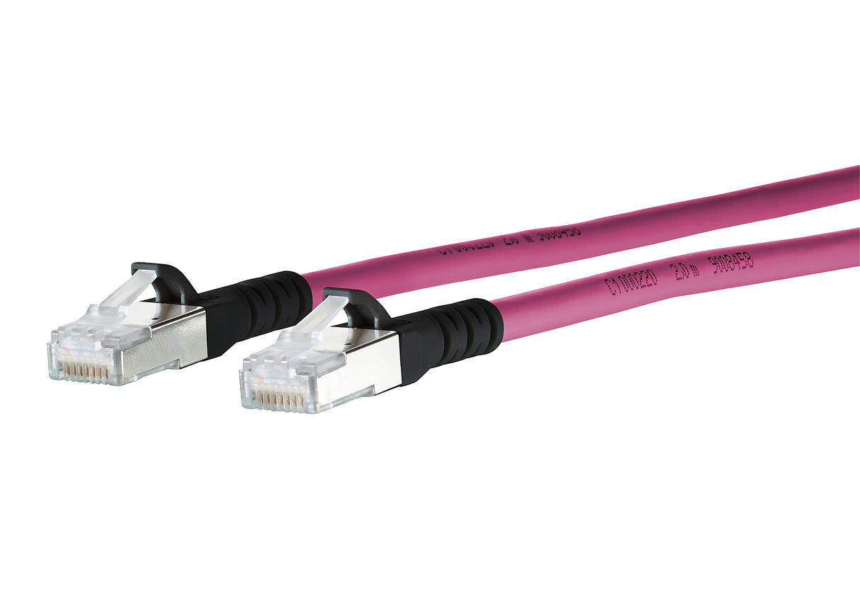 METZ CONNECT Patchkabel Cat6A 0,2m vi 1308450202-E S/FTP RJ45 AWG26 1:1