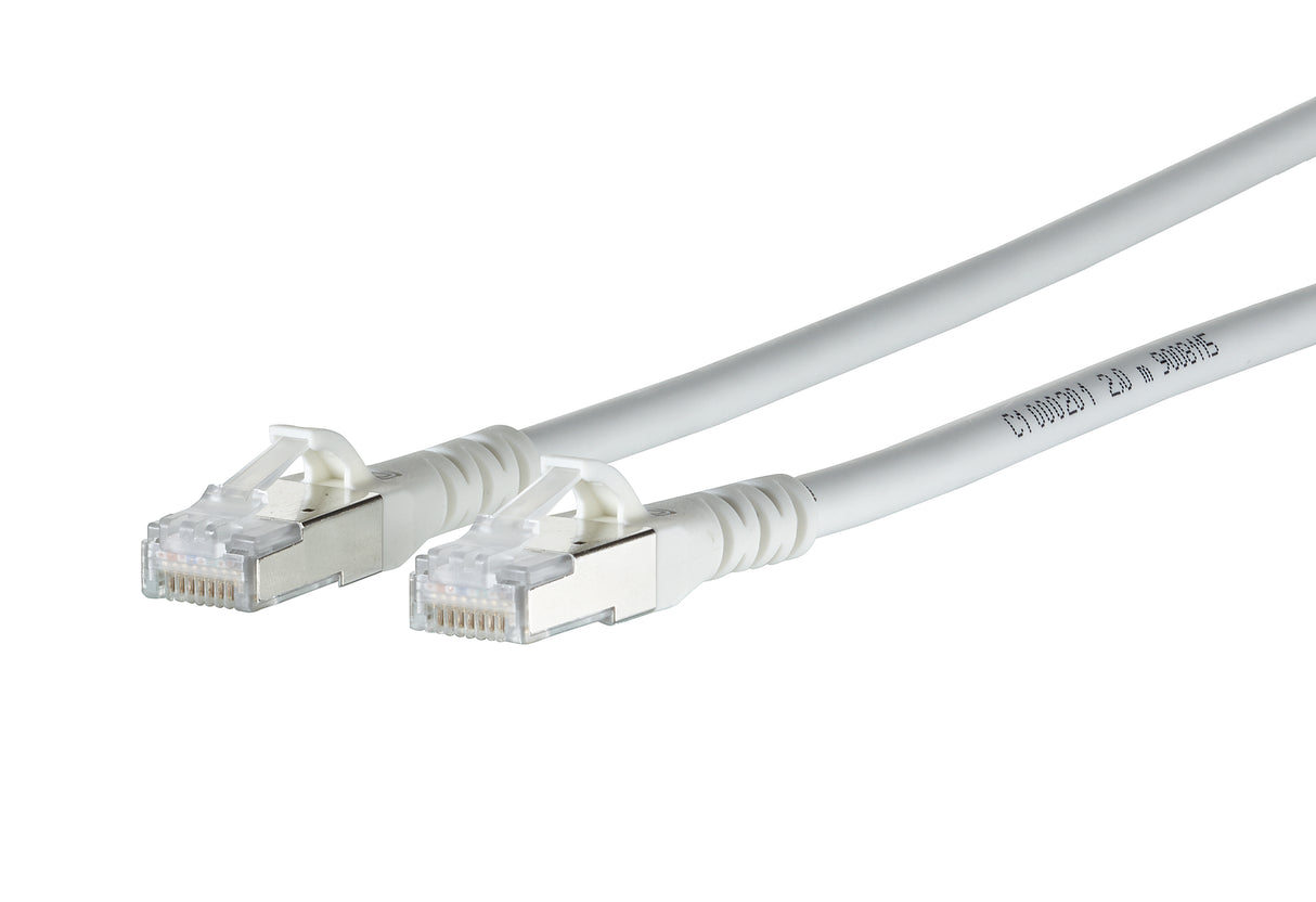 METZ CONNECT Patchkabel Cat6A 0,3m ws 1308450388-E S/FTP RJ45 AWG26 1:1