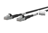 METZ CONNECT Patchkabel Cat6A 1m sw RJ45 1308451000WE S/FTP AWG26 1:1