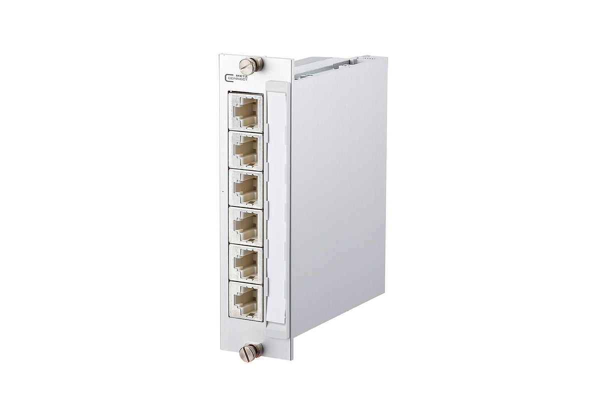 METZ CONNECT Patchpanel 6Ports 6Ports 130857-E Cat6 Schirm 128,4x35,2x130,3mm