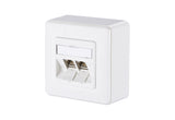METZ CONNECT Anschlussdose Cat6A AP IDC 1309120027-E 2xRJ45 ver-ws Kanaleinb