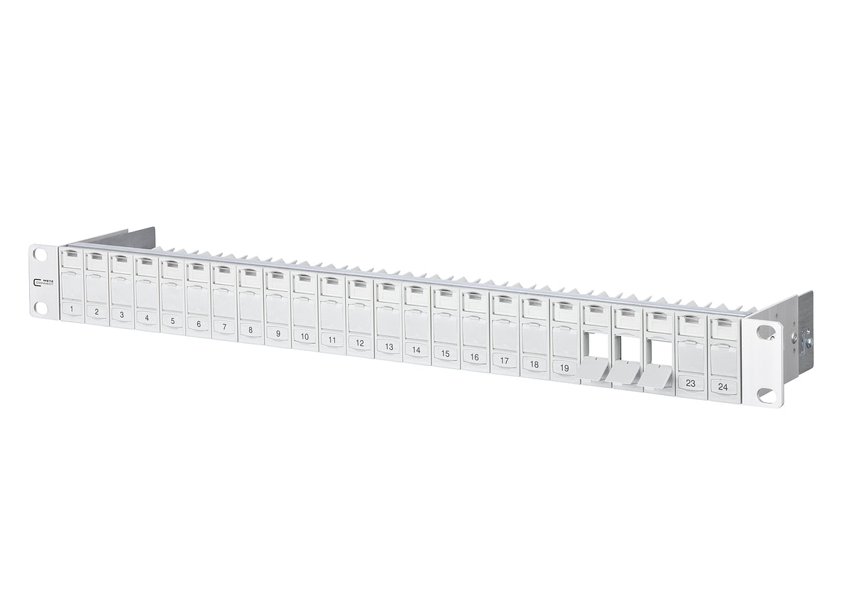 METZ CONNECT Modulträger 1HE 24Ports lgr 130920-00-E Cat6A Schirm
