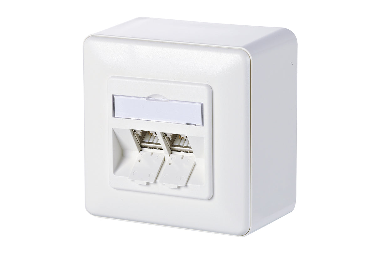 METZ CONNECT Anschlussdose Cat6A AP IDC 130B11D20027-E 2xRJ45 ver-ws Kanaleinb